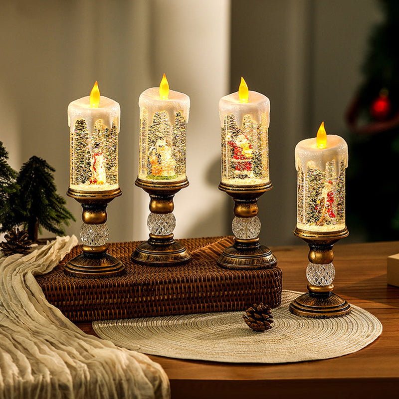 Warm Transparent Candles Plastic LED Christmas Lighting - Battery-Operated Holiday Decor | Ecomvera