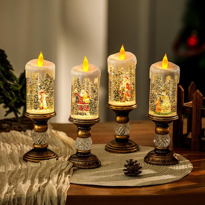 Warm Transparent Candles Plastic LED Christmas Lighting - Battery-Operated Holiday Decor | Ecomvera