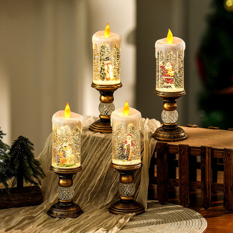 Warm Transparent Candles Plastic LED Christmas Lighting - Battery-Operated Holiday Decor | Ecomvera