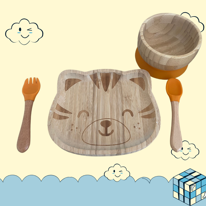 Kids Bamboo Dinner Set - Safe, Sustainable, and Fun