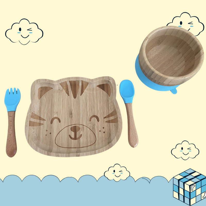 Kids Bamboo Dinner Set - Safe, Sustainable, and Fun