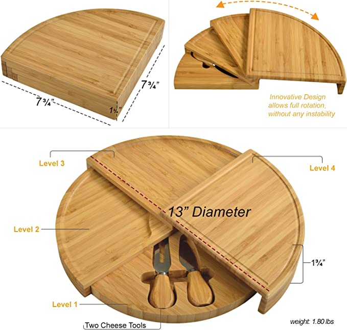 Elegant Bamboo Cheese Board – The Perfect Entertainer’s Essential