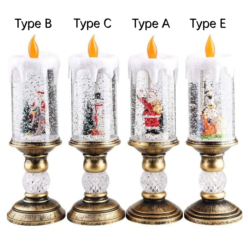 Warm Transparent Candles Plastic LED Christmas Lighting - Battery-Operated Holiday Decor | Ecomvera