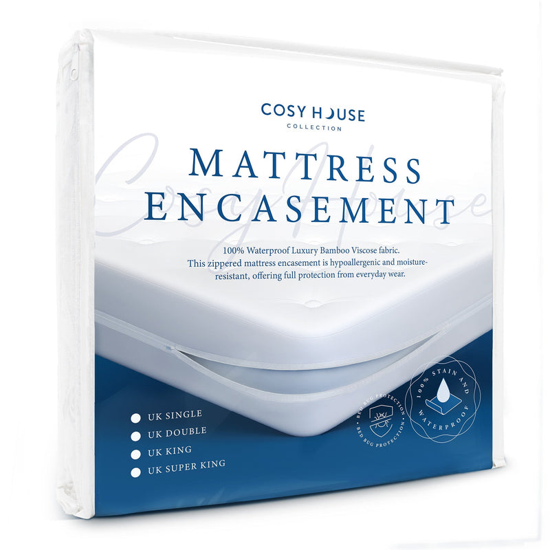 Waterproof Zippered Mattress Encasement - Hypoallergenic, Breathable & Machine Washable | Ecomvera