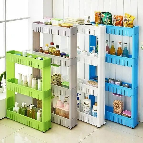 Movable Plastic Interspace Storage Rack Refrigerator Space Ecomvera