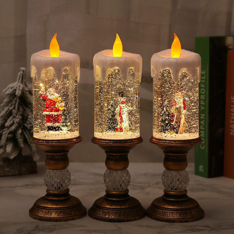 Warm Transparent Candles Plastic LED Christmas Lighting - Battery-Operated Holiday Decor | Ecomvera