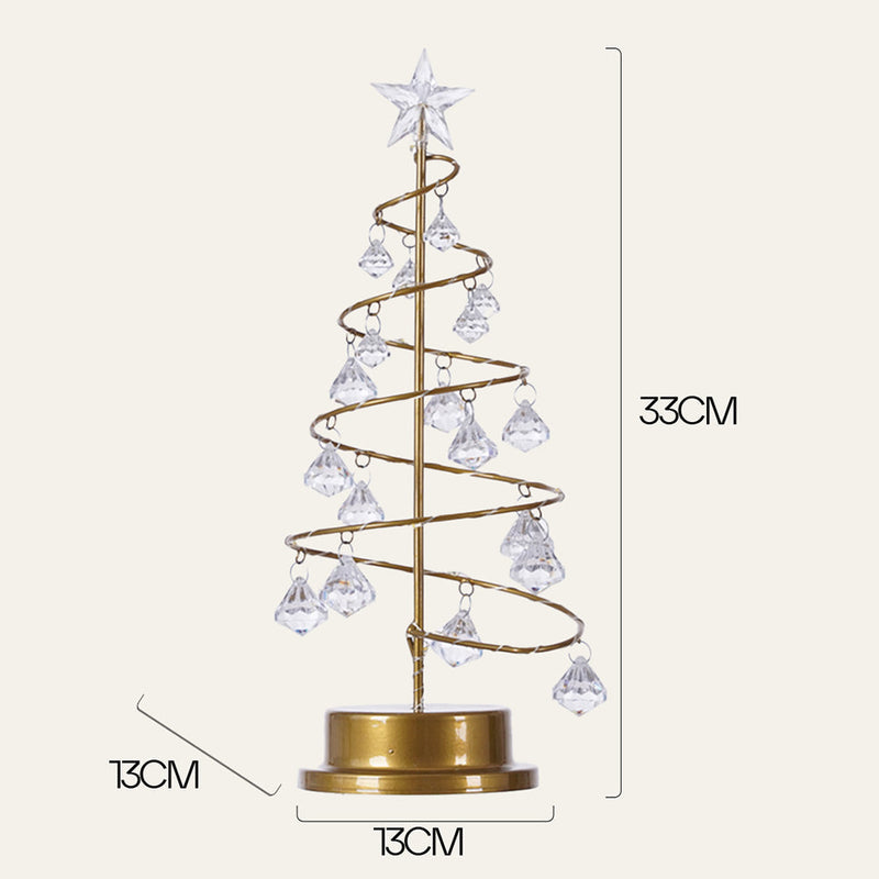 Chic Crystal Tree Lamp LED Christmas Lightings – Elegant Holiday Decor for Living Room & Bedroom | Ecomvera