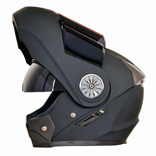 ABS Modular Motorcycle Helmet – HD Double Visor, Cotton Lining, Lightweight & Comfortable